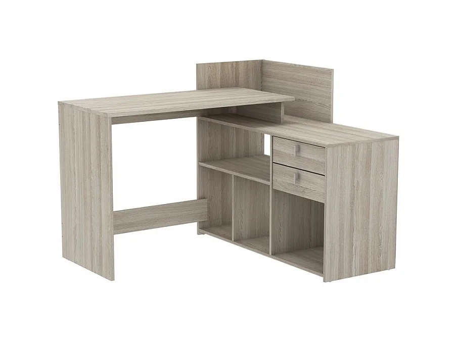 Escritorio En Angulo Con 2 Cajones Kleo