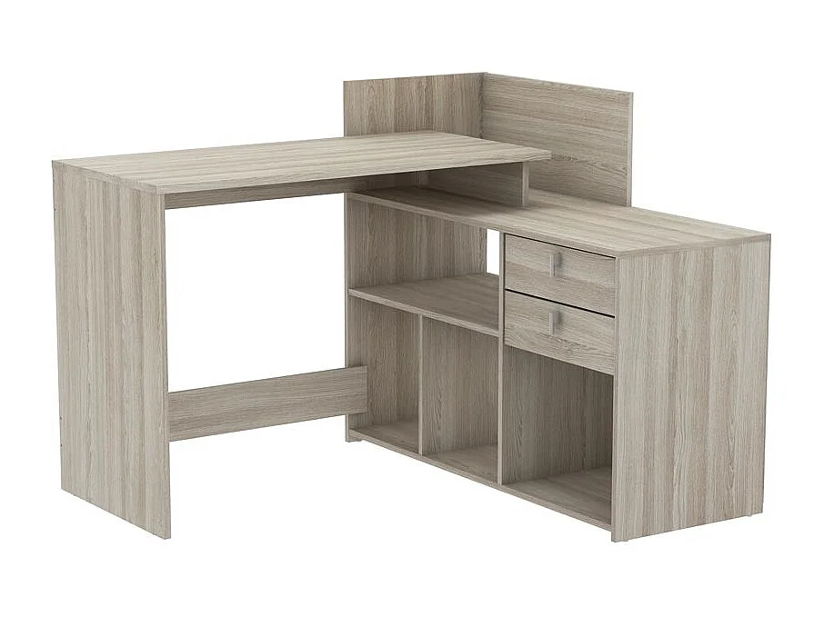 Escritorio En Angulo Con 2 Cajones Kleo