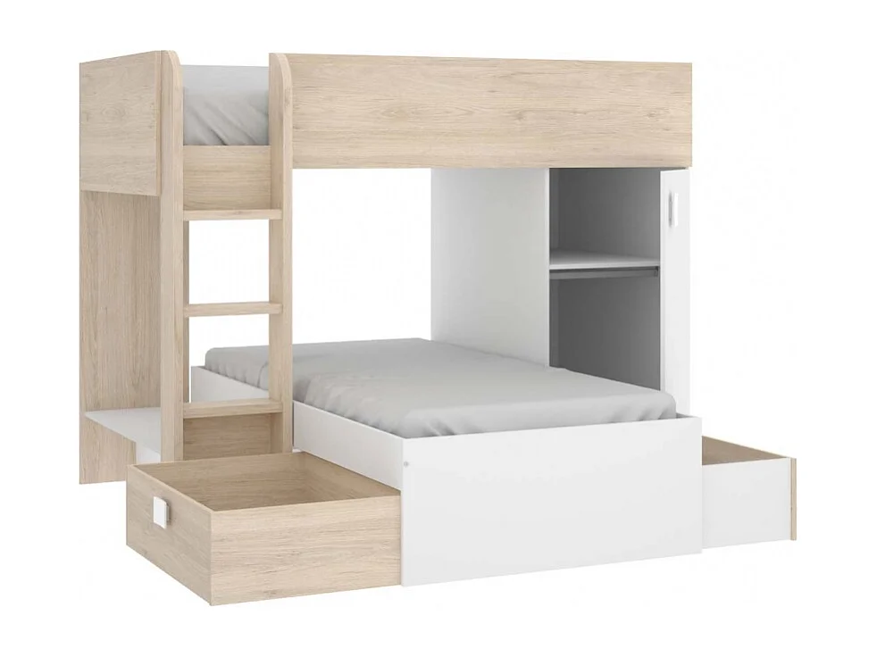 Litera  Tren Modular Duo - Natural / Blanco