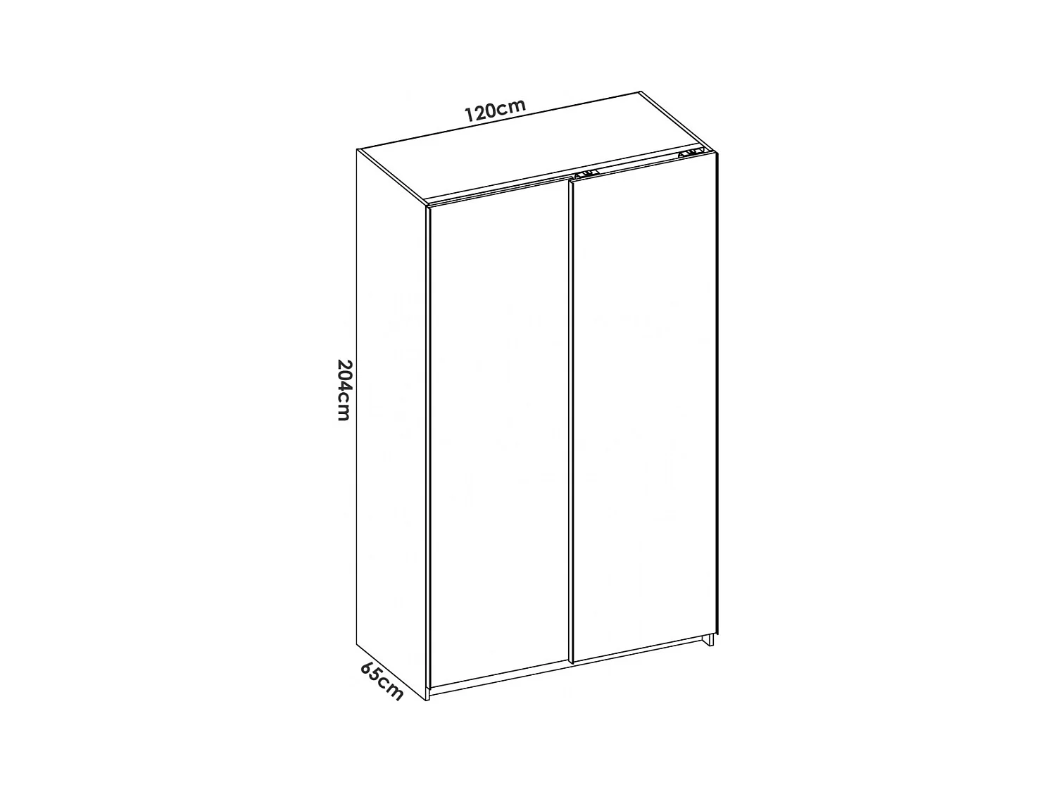 Armario Puertas Correderas 120 Cm Armu