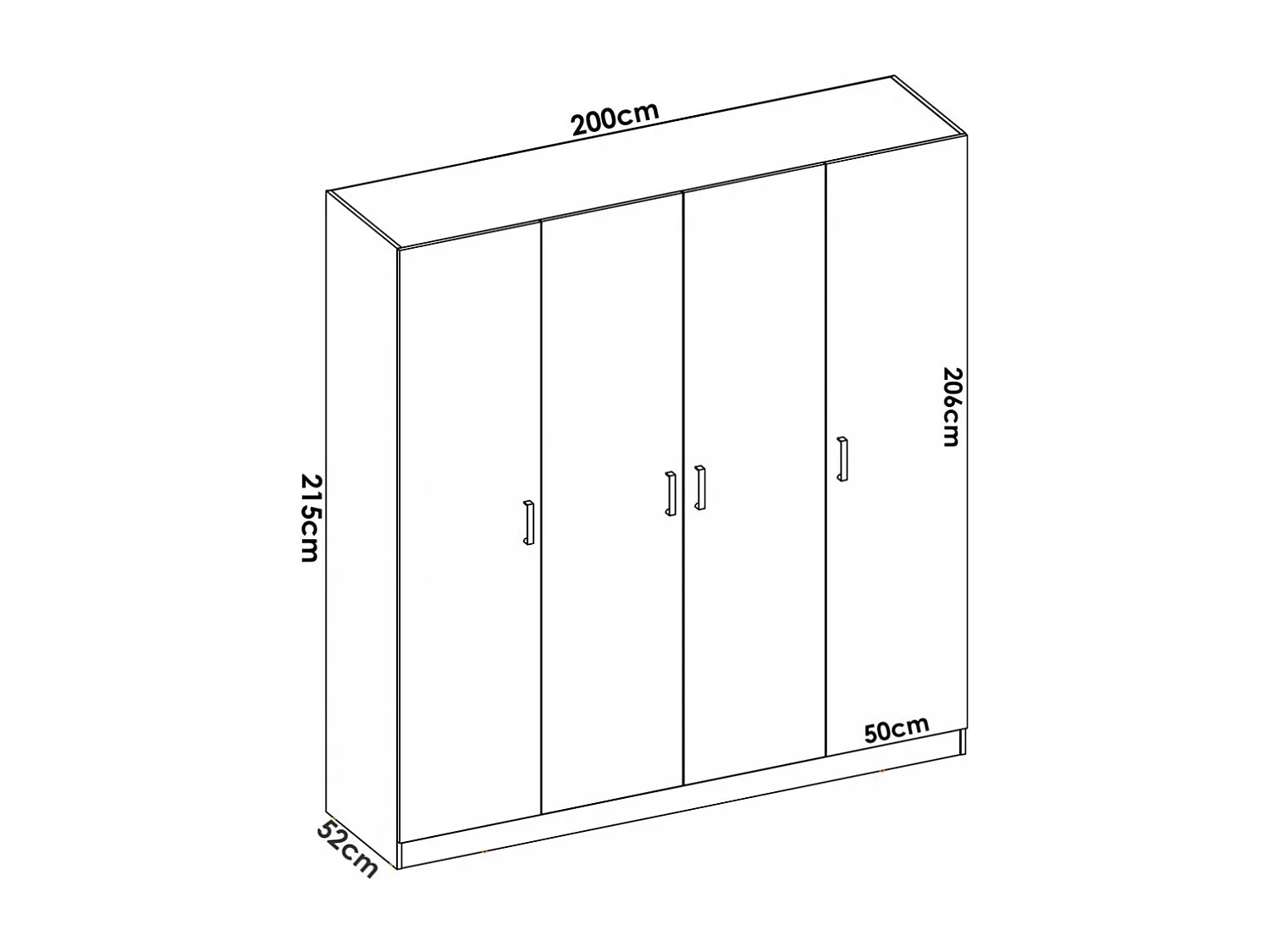 Armario 4 Puertas Rand