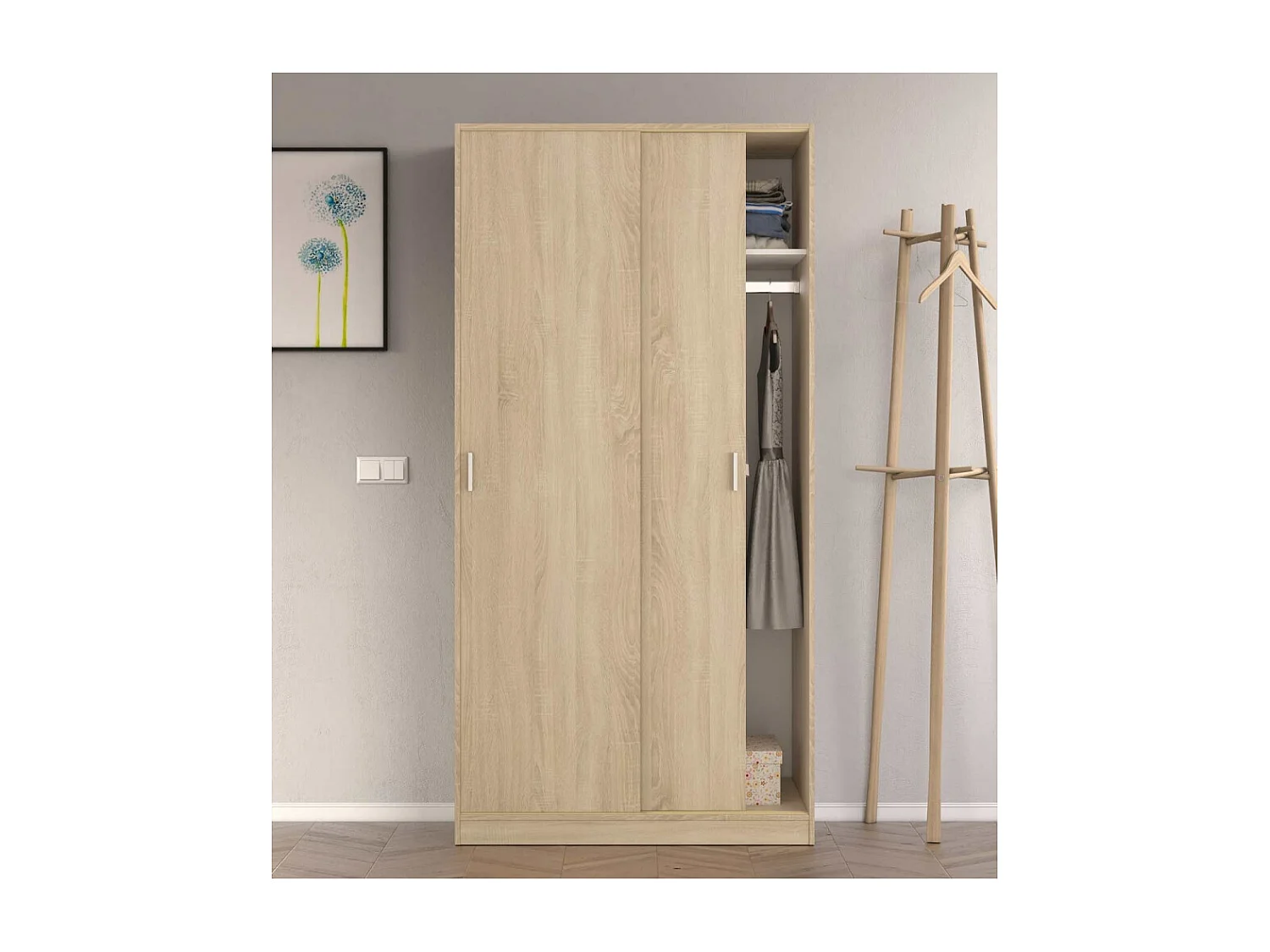 Armario De Puertas Correderas Six - Natural