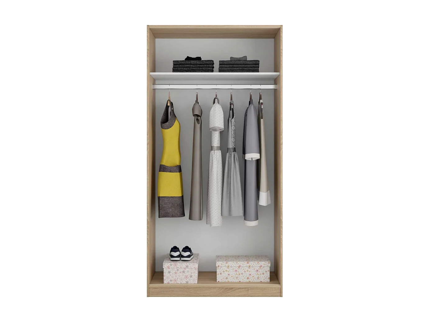 Armario De Puertas Correderas Six - Natural