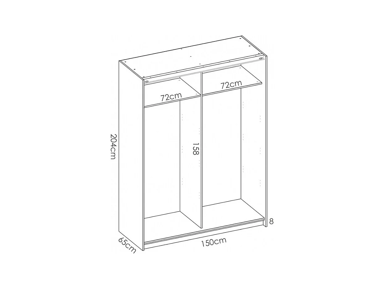 Armario 2 Puertas Correderas Stef