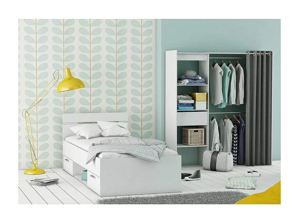 Cama Individual Con Cajones Tiana