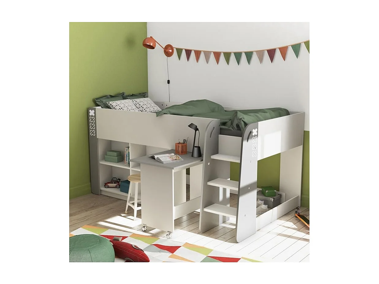 Cama Juvenil Con Escritorio Tobías