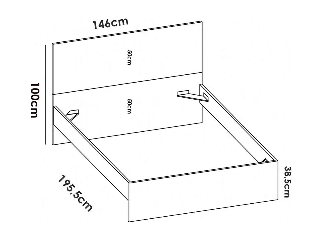 Cama Doble Selma - Natural
