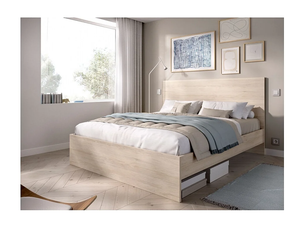 Cama Doble Selma - Natural