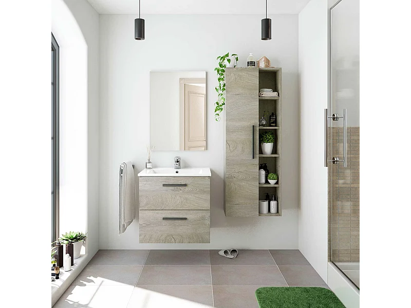 Armário Da Casa De Banho Com 2 Gavetas Goose