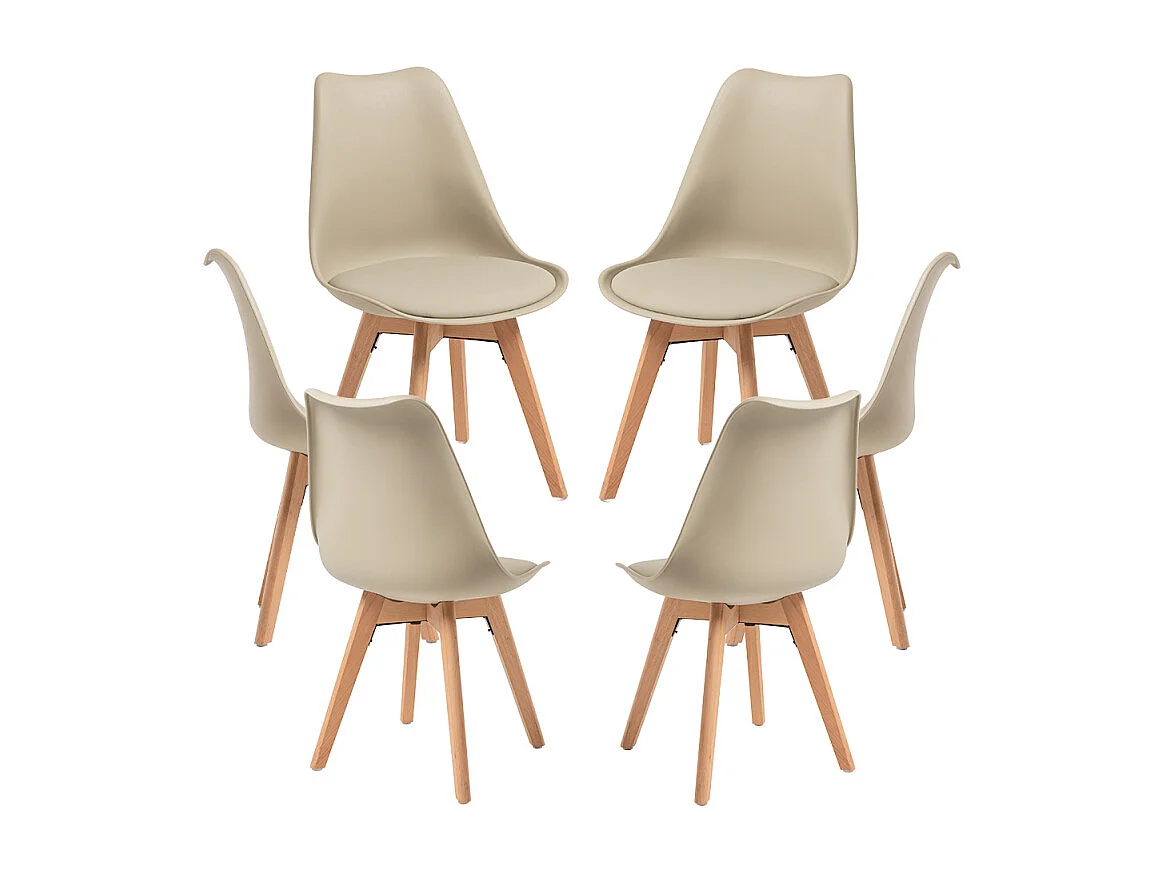 Packs Sillas Comedor - Pack 6 Sillas Synk Basic - Greige
