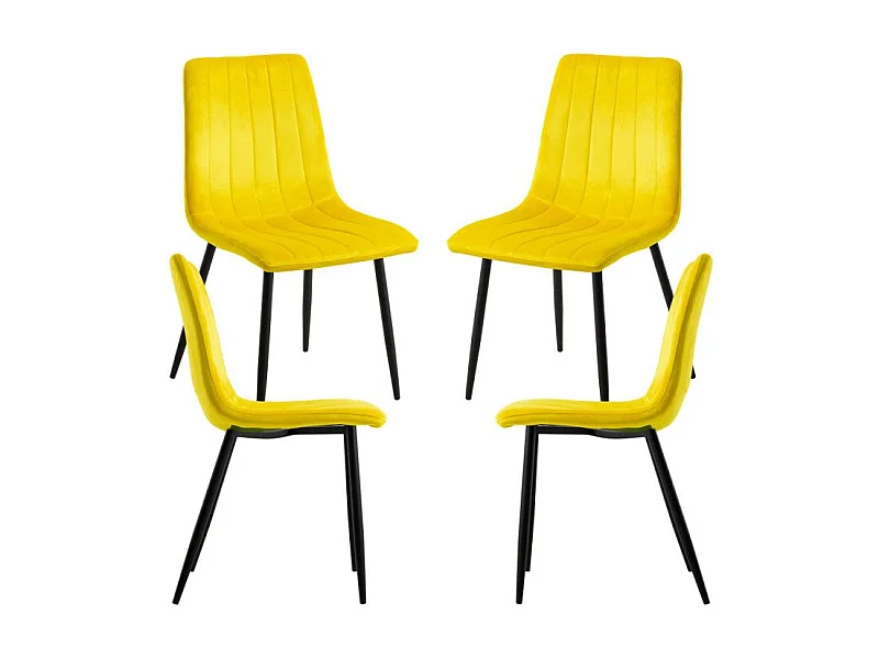 Packs Sillas Comedor - Pack 4 Sillas Liny Terciopelo - Amarillo