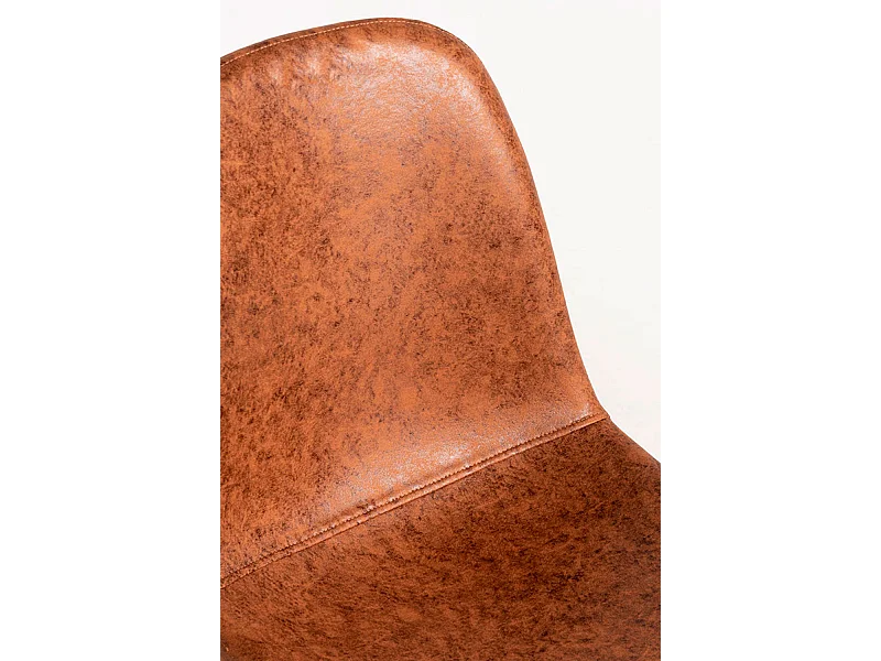 Sillas Comedor - Silla Black Teok Polipiel Vintage - Camel Vintage