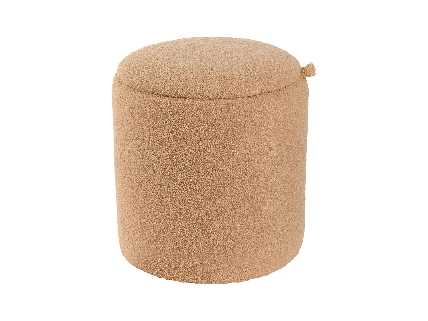 Conjunto de 2 pufs con almacenaje BEREA Bouclé Marrón claro 30/40 cm 30/40 cm 37/46 cm