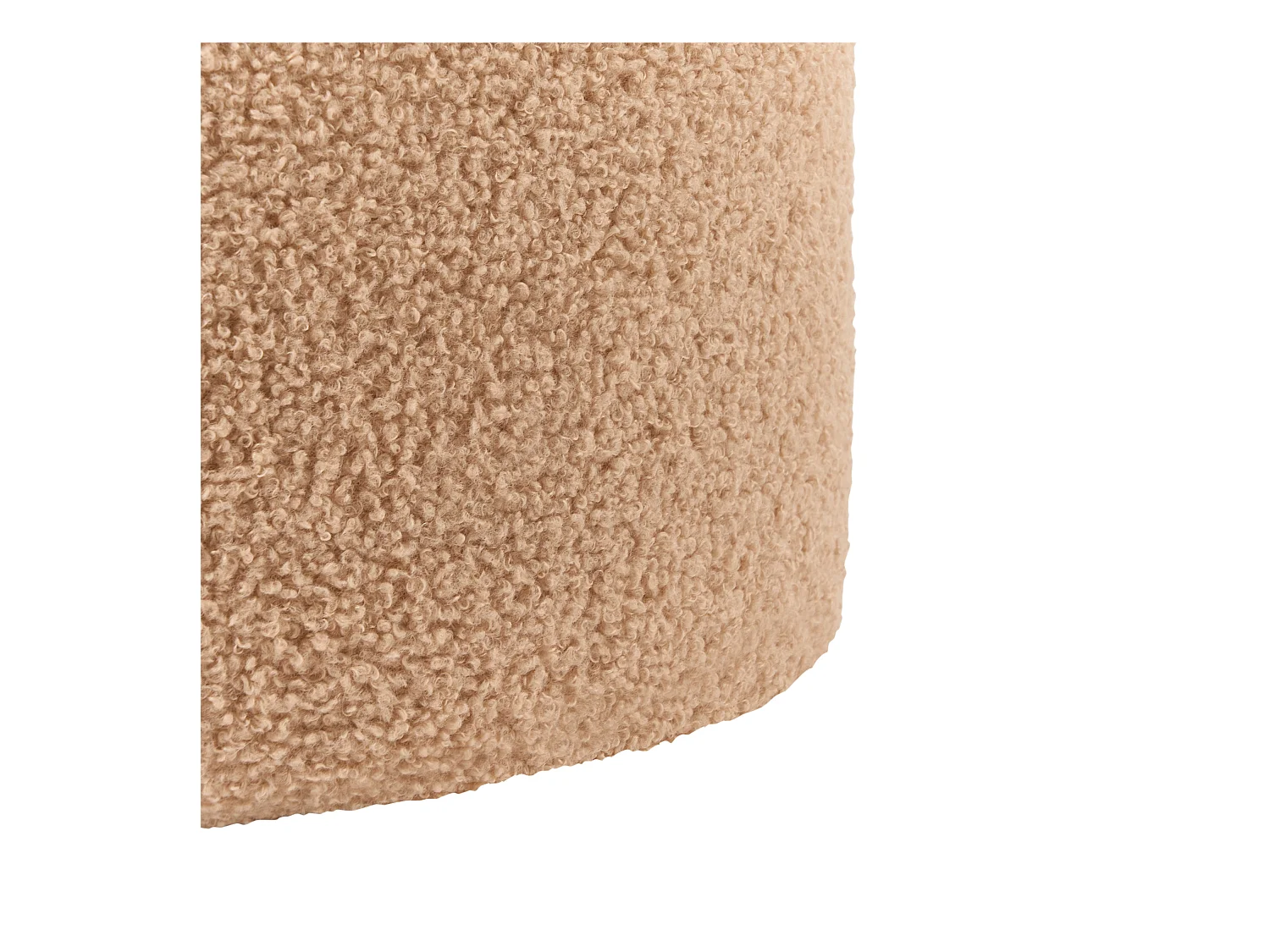 Conjunto de 2 pufs con almacenaje BEREA Bouclé Marrón claro 30/40 cm 30/40 cm 37/46 cm