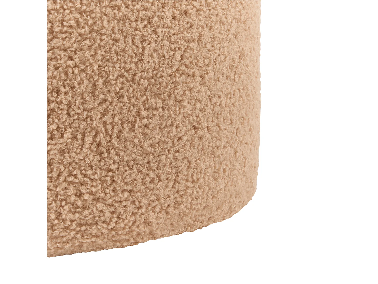 Lot de 2 poufs avec rangement BEREA Bouclé Marron clair