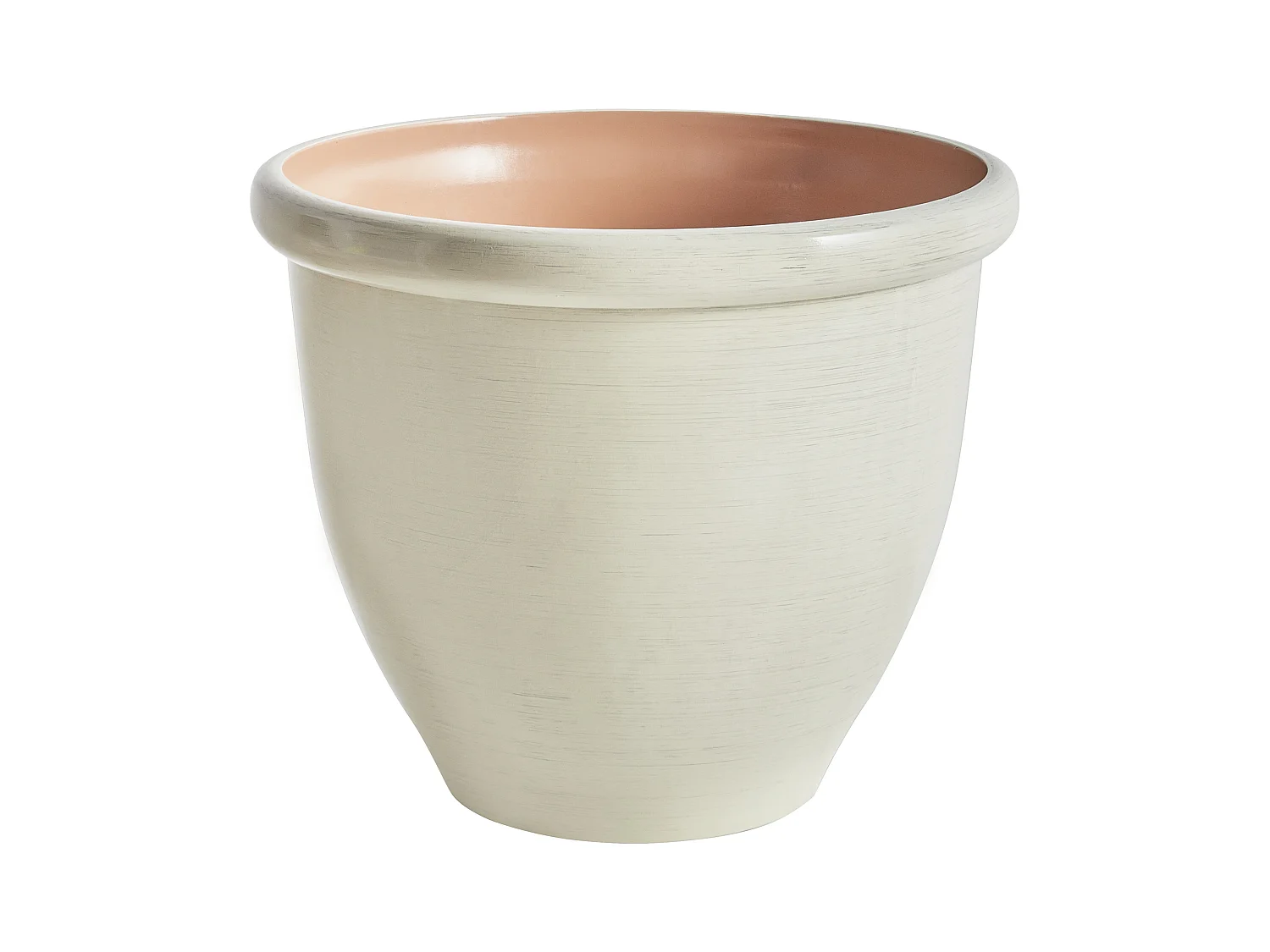 Blumenkübel TESALIA Kunststoff 49 cm Hellbeige