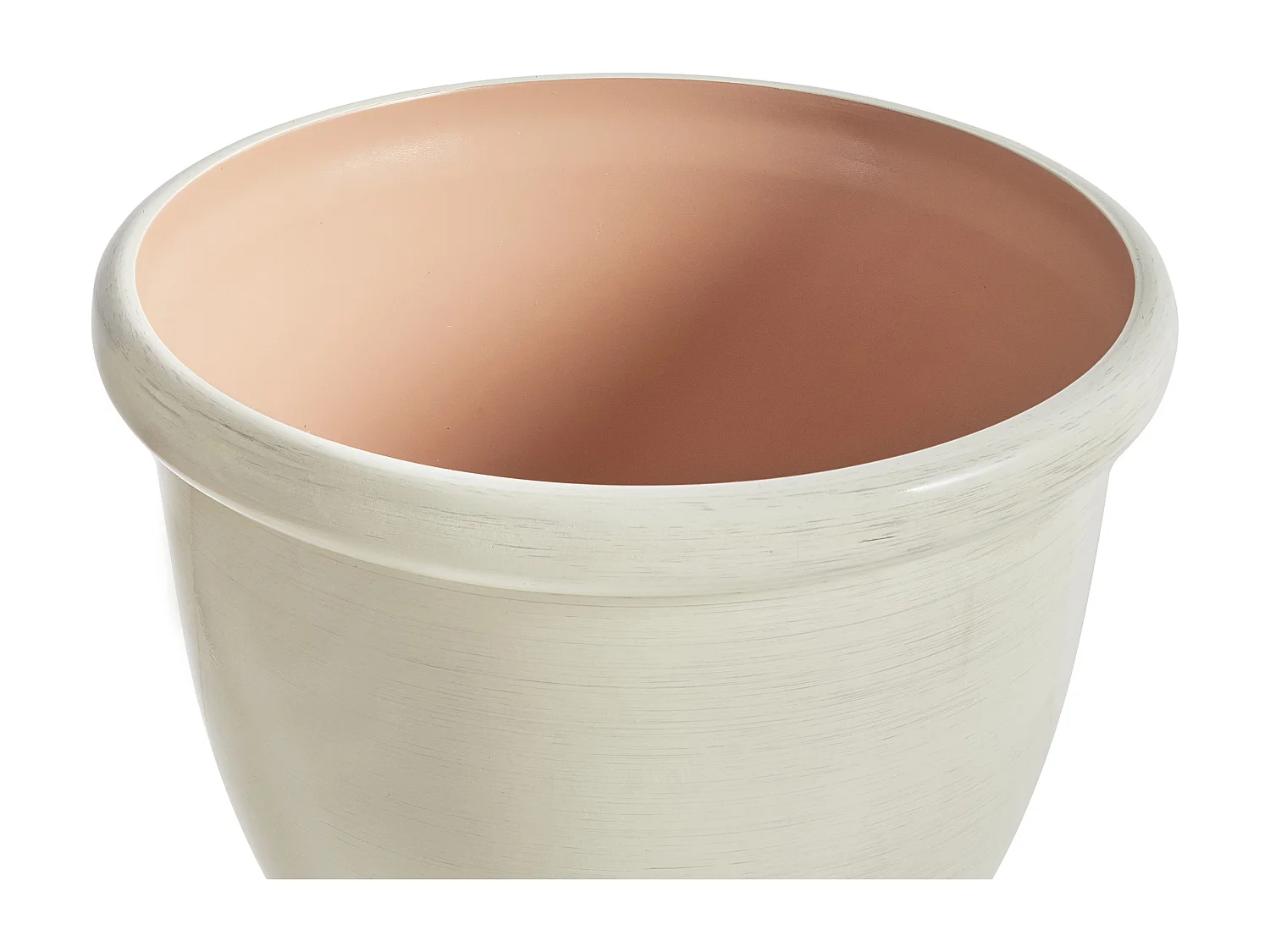 Bloempot TESALIA Kunststof 49 cm Lichtbeige