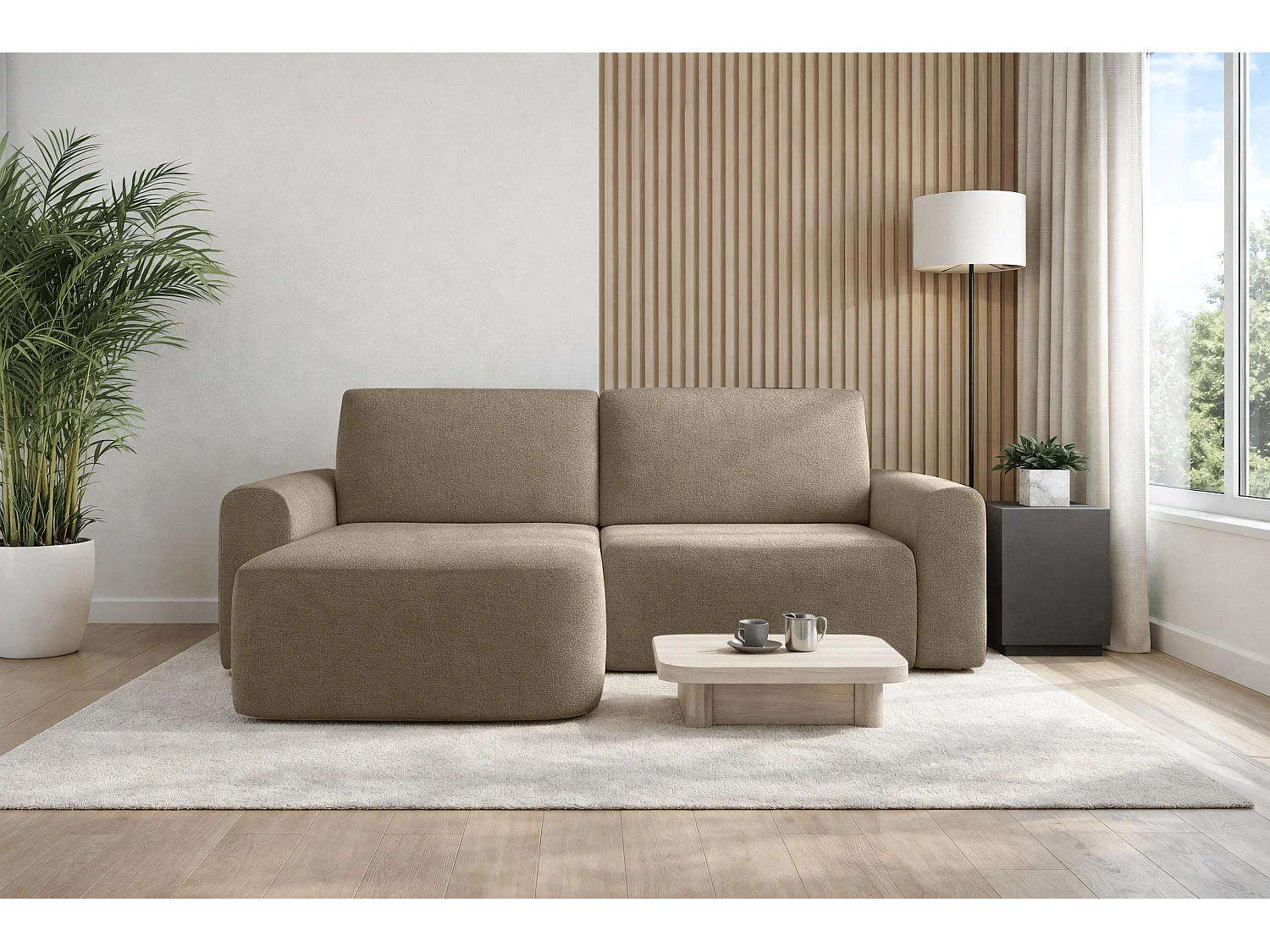 AX LIVING slaapbank Otterton 250 cm bruin L