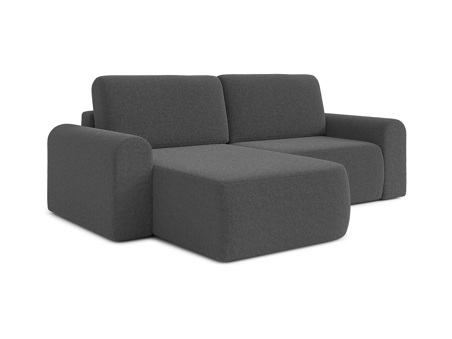 AX LIVING Sofa 250cm breit mit Schlaffunktion Otterton in Dunkelgrau L
