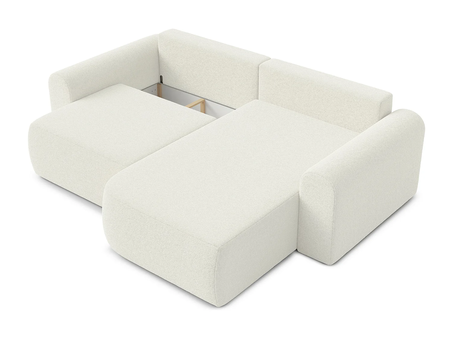 AX LIVING Sofa 250 cm Breit mit Schlaffunktion Otterton in Creme R