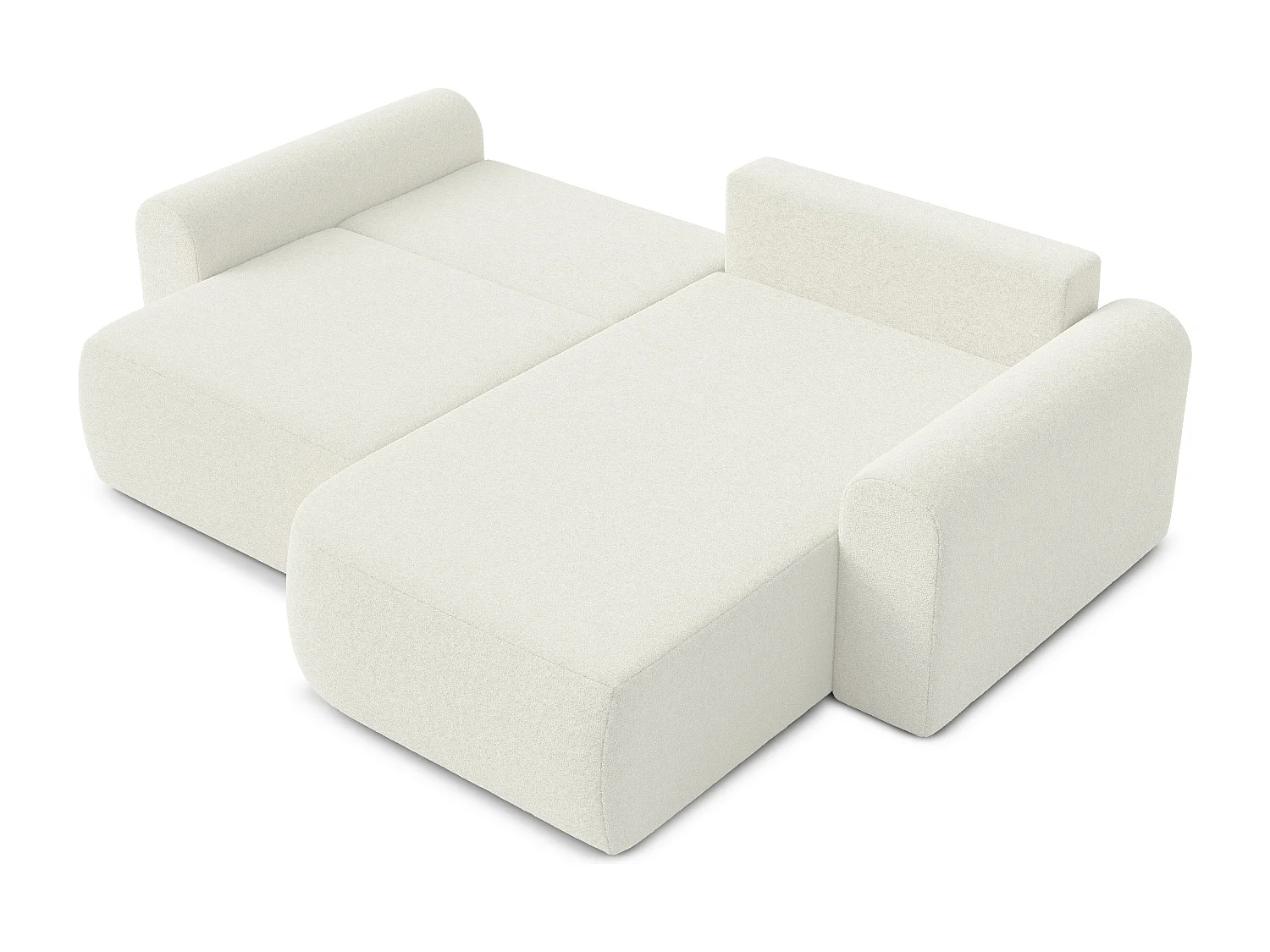 AX LIVING Sofa 250 cm Breit mit Schlaffunktion Otterton in Creme R