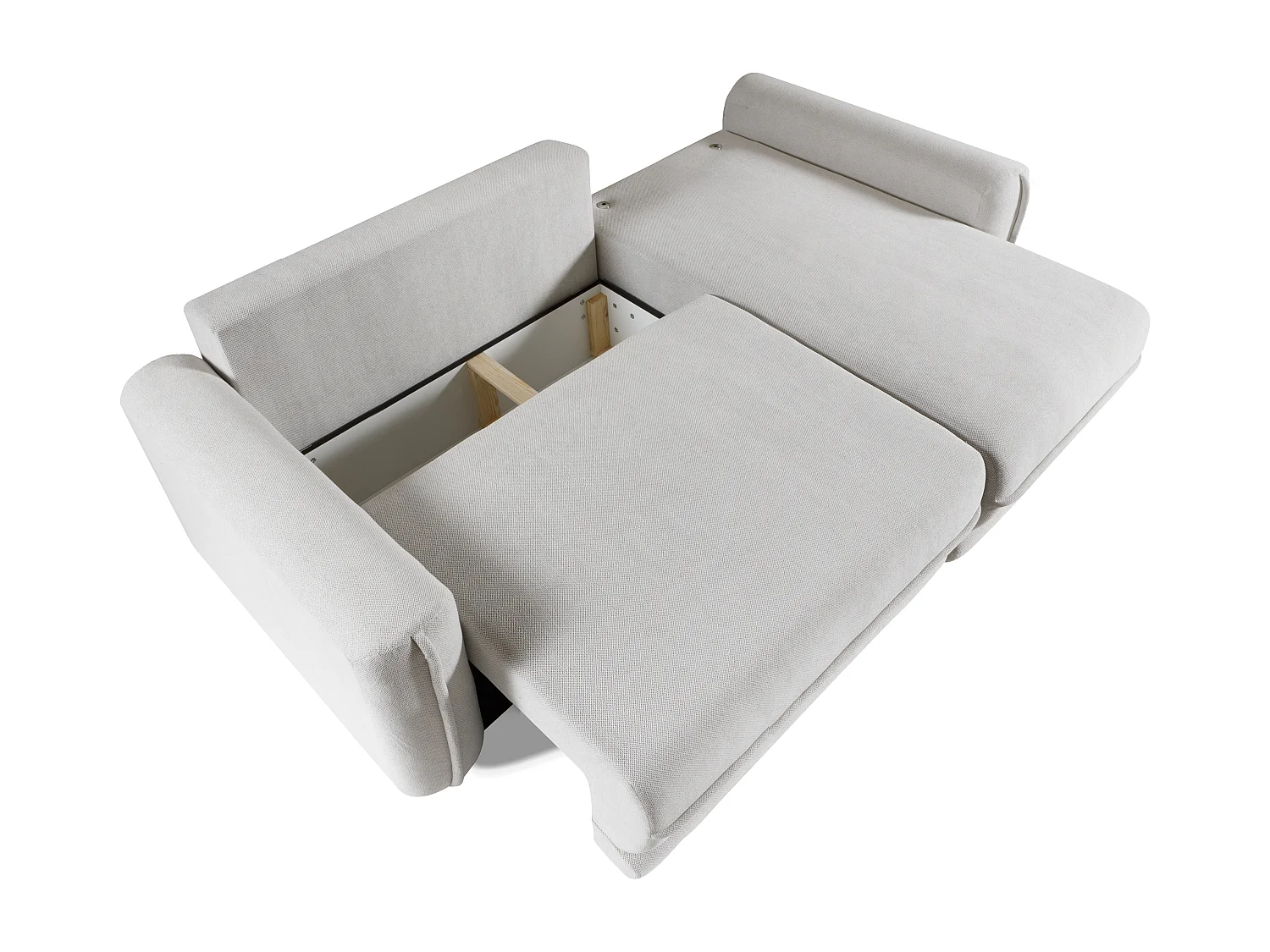 AX LIVING Sofa L beige Matelica Couch Sofa L Form mit Bettkasten 264cm
