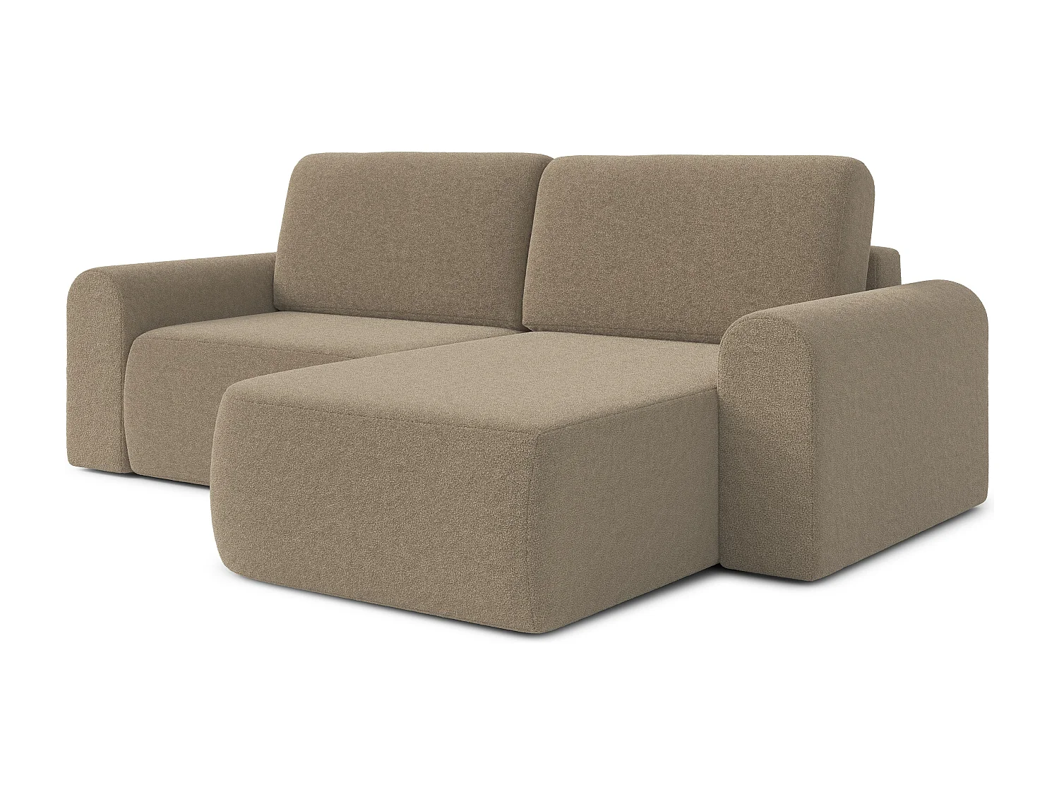 AX LIVING Sofa 250 cm Breit mit Schlaffunktion Otterton in Braun - R