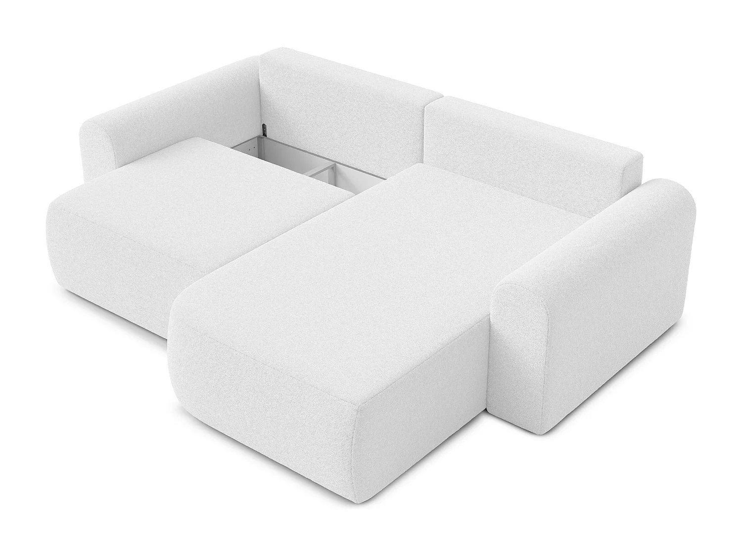AX LIVING Sofa 250 cm Breit mit Schlaffunktion Otterton in Braun - R