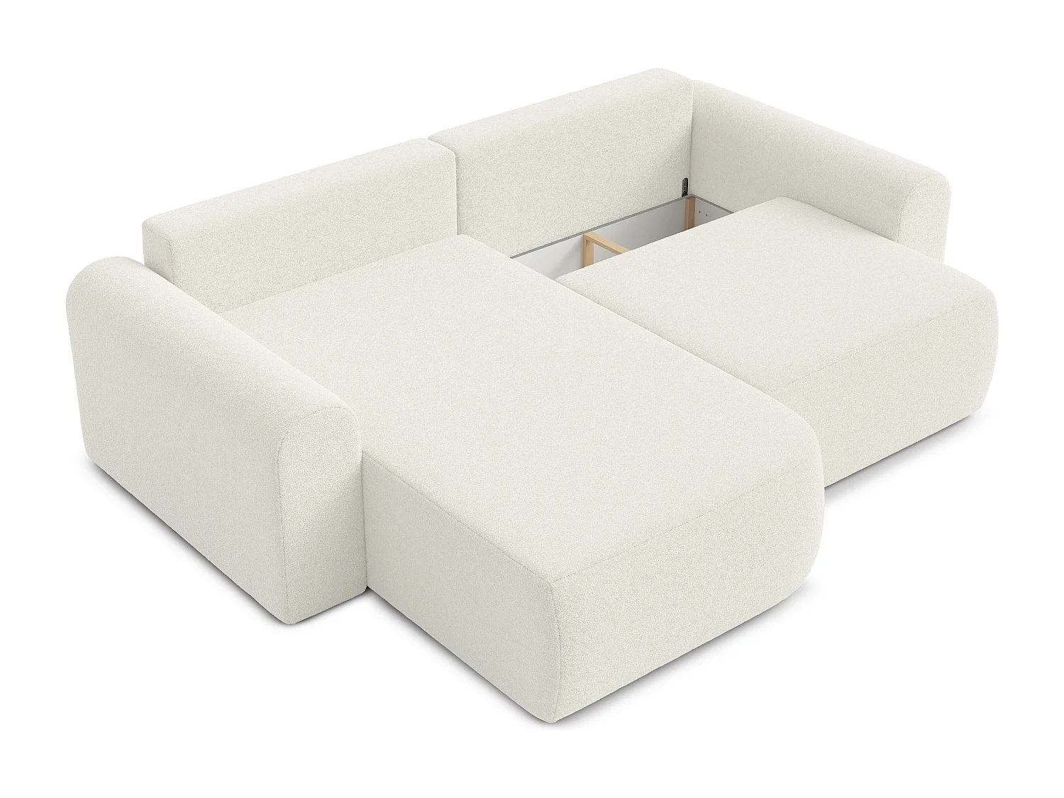 AX LIVING Sofa 250 cm Breit mit Schlaffunktion Otterton in Creme L