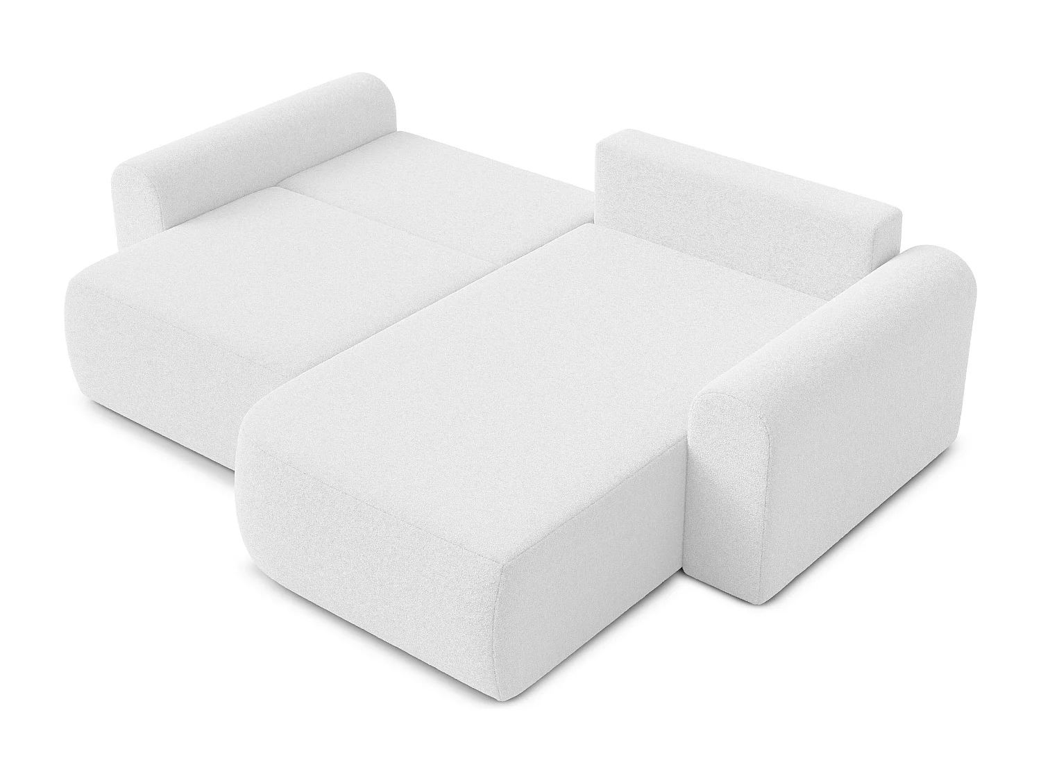AX LIVING Sofa 250 cm breit mit Schlaffunktion Otterton in Hellgrau R