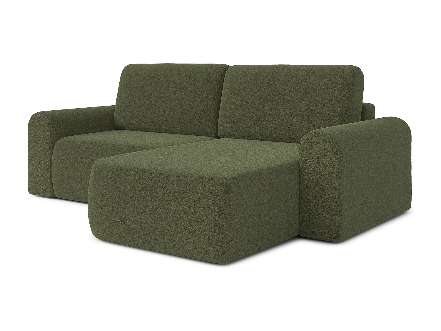 AX LIVING Sofa 250 cm breit mit Schlaffunktion Otterton in Olivgrün R