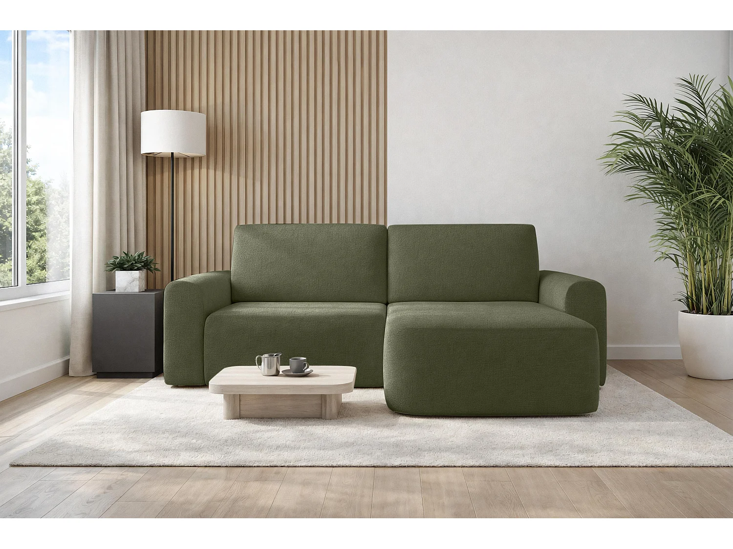 AX LIVING slaapbank Otterton 250 cm olijfgroen R