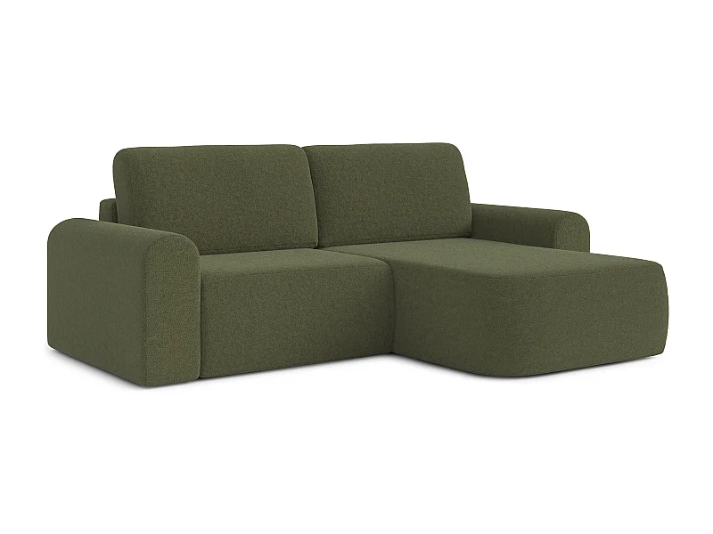AX LIVING canapé 250 cm de large avec fonction de couchage Otterton en vert olive D