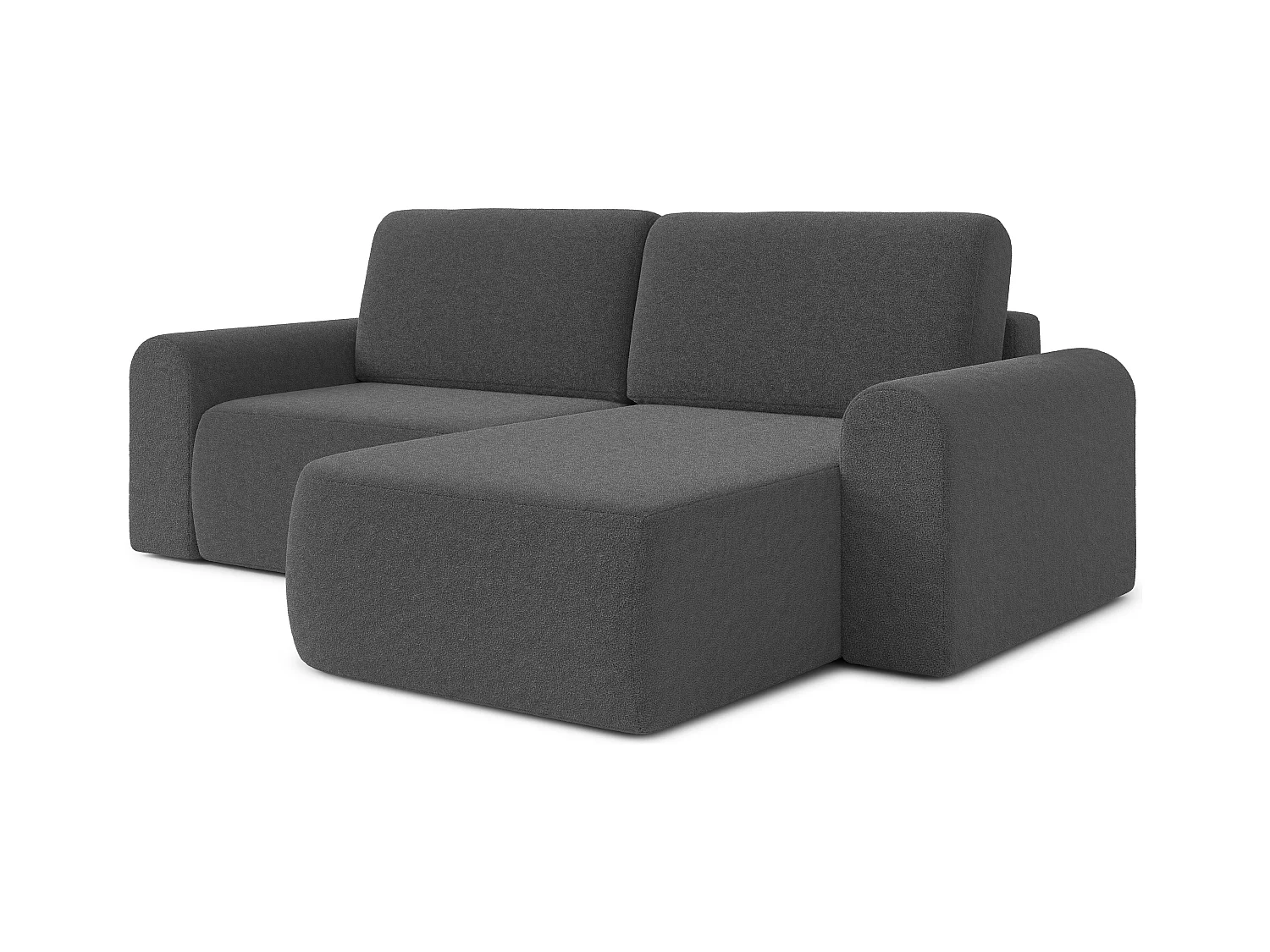 AX LIVING Sofa 250cm breit mit Schlaffunktion Otterton in Dunkelgrau R