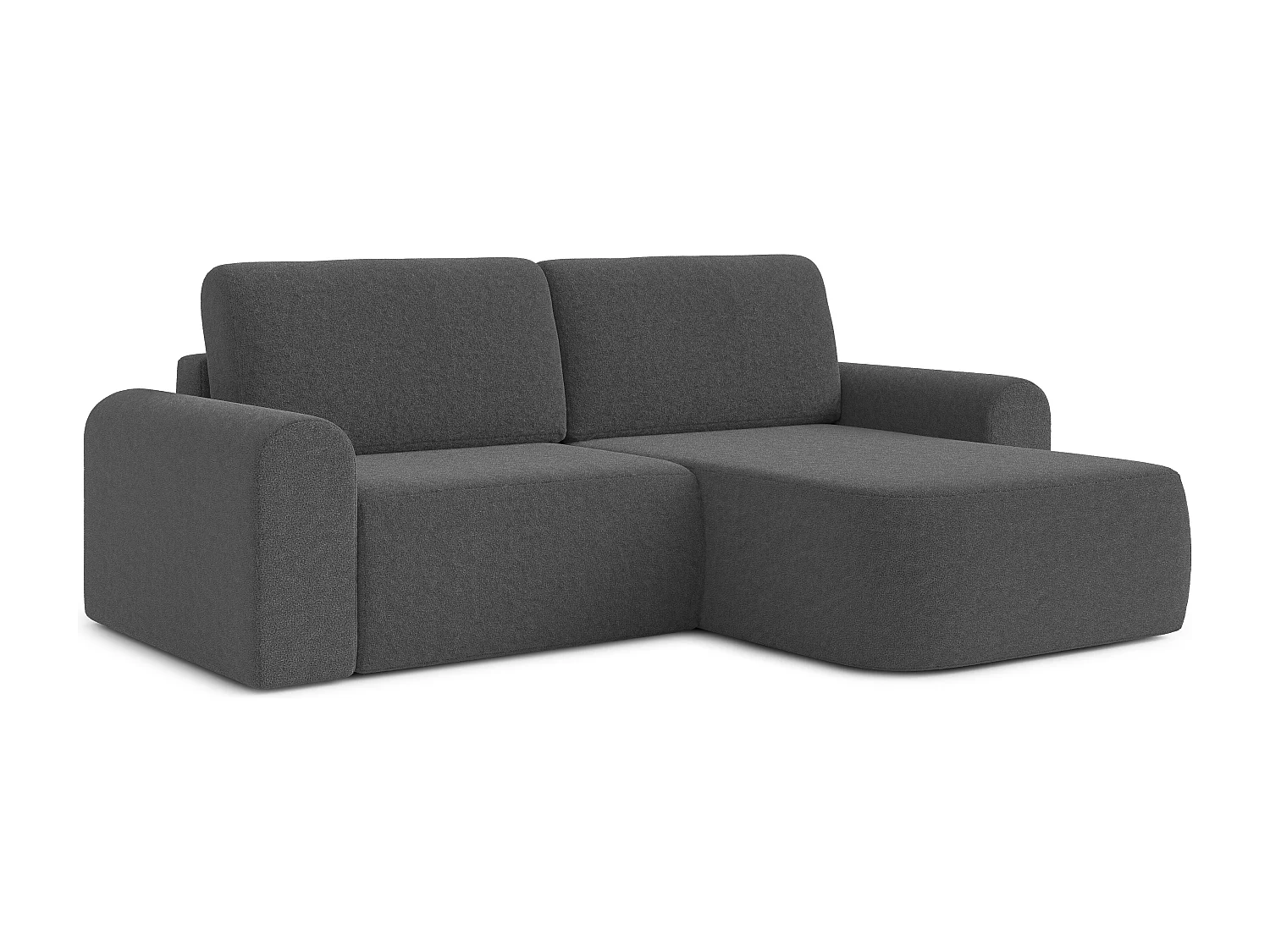 AX LIVING Sofa 250cm breit mit Schlaffunktion Otterton in Dunkelgrau R