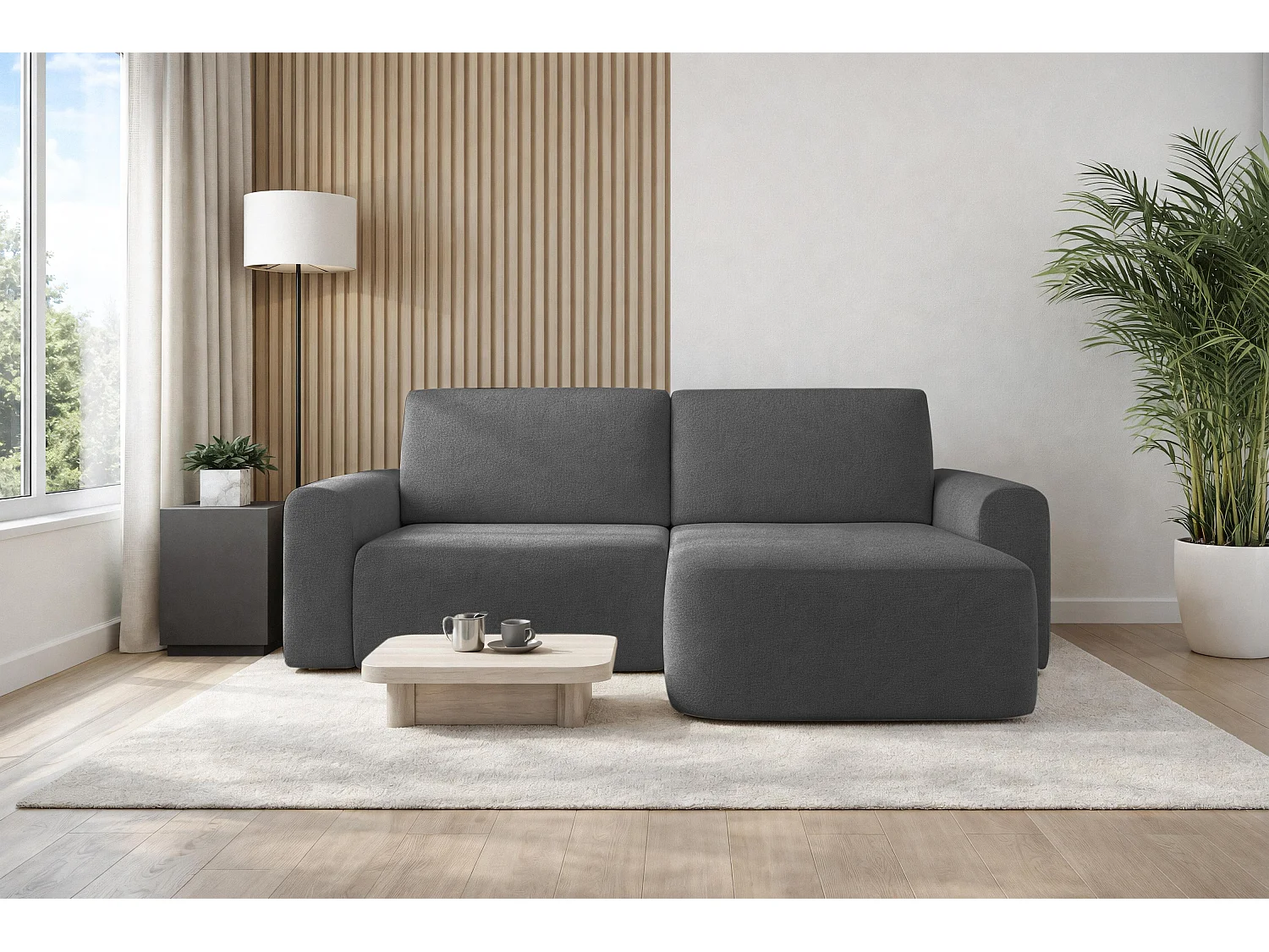 AX LIVING slaapbank Otterton 250 cm donkergrijs R