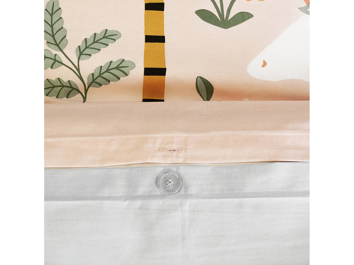 Biancheria da letto in cotone reversibile stampata unicorno/ballerina