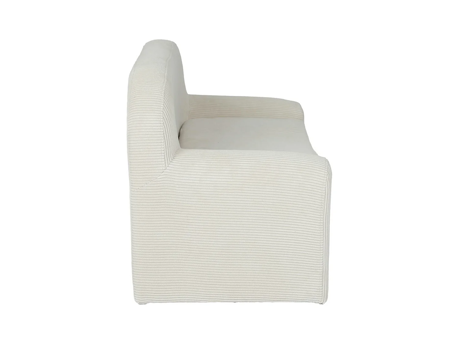 Sofá cama infantil de pana desplegable crema