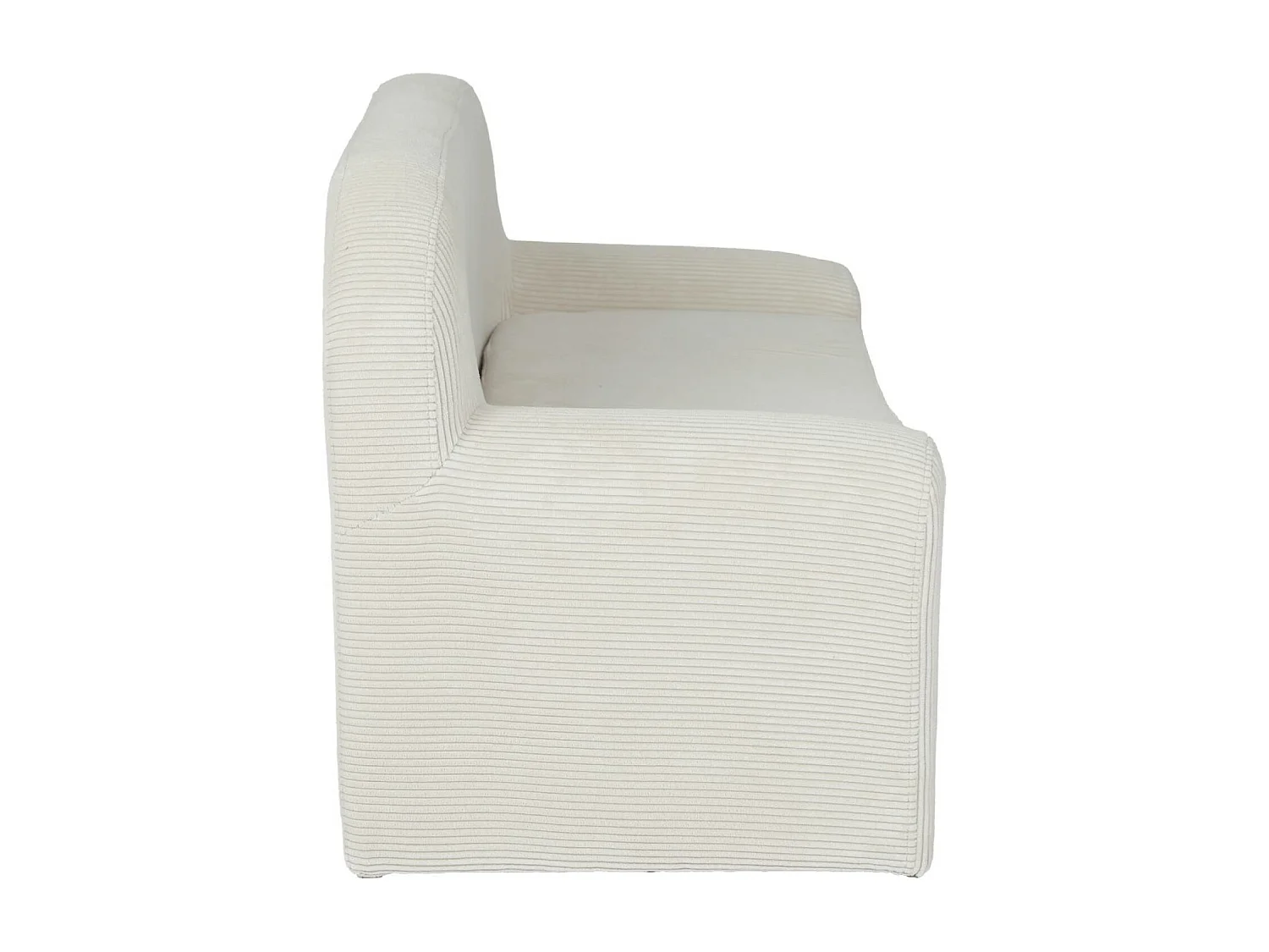 Sofá cama infantil de pana desplegable crema