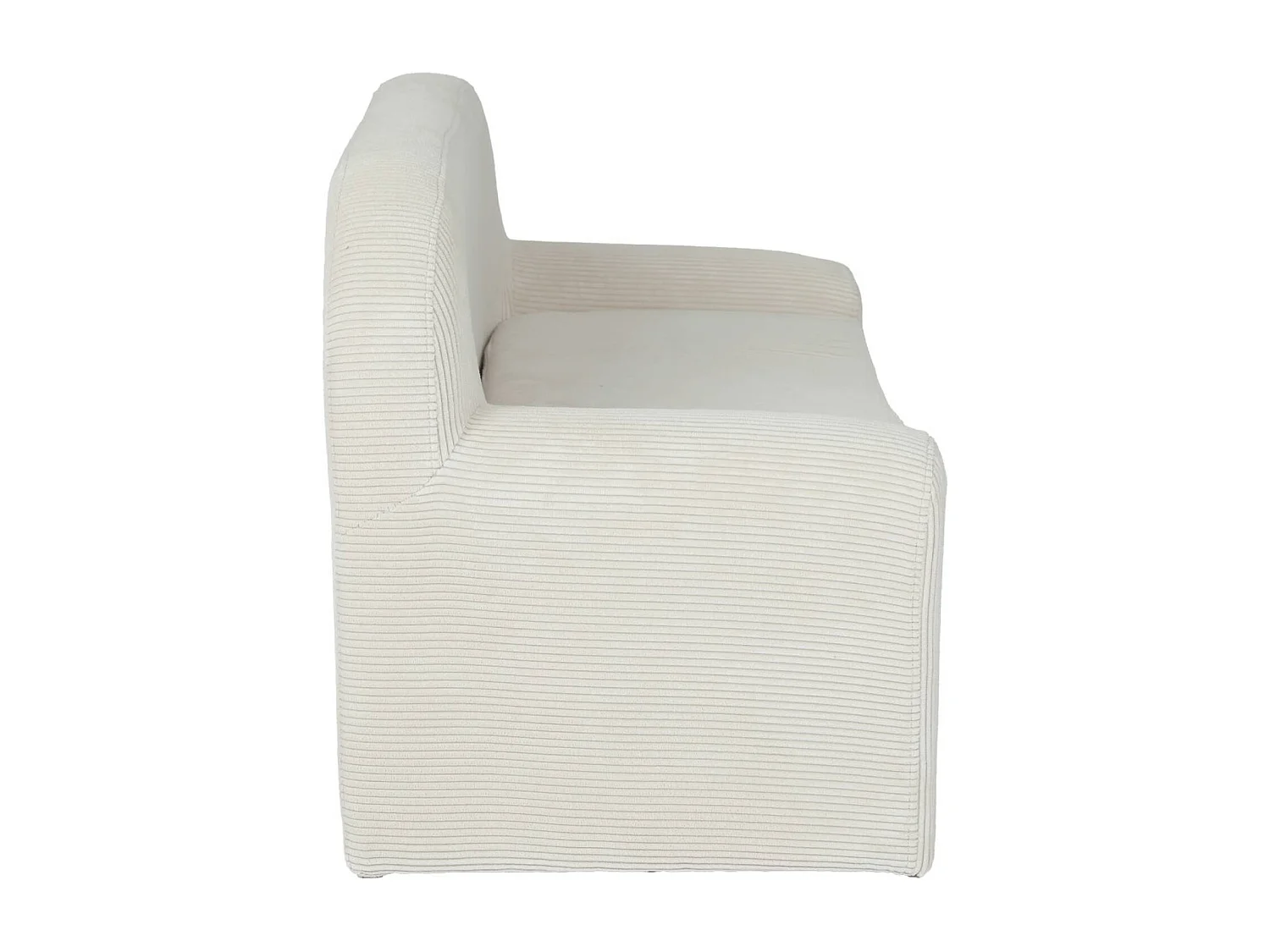 Canapé lit enfant en velours côtelé dépliable. couleur crème. L 90 x P 43 x H 51.5 cm