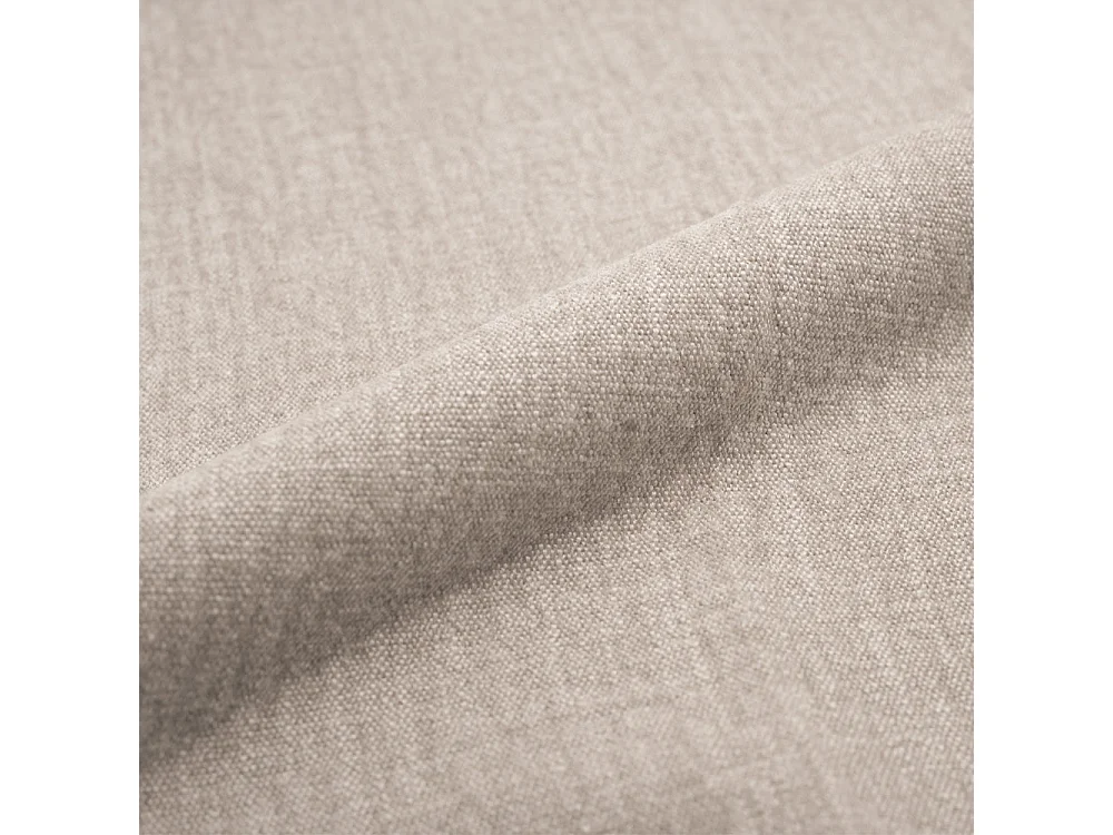 Divano letto 3 posti in tessuto effetto lino beige - Céleste