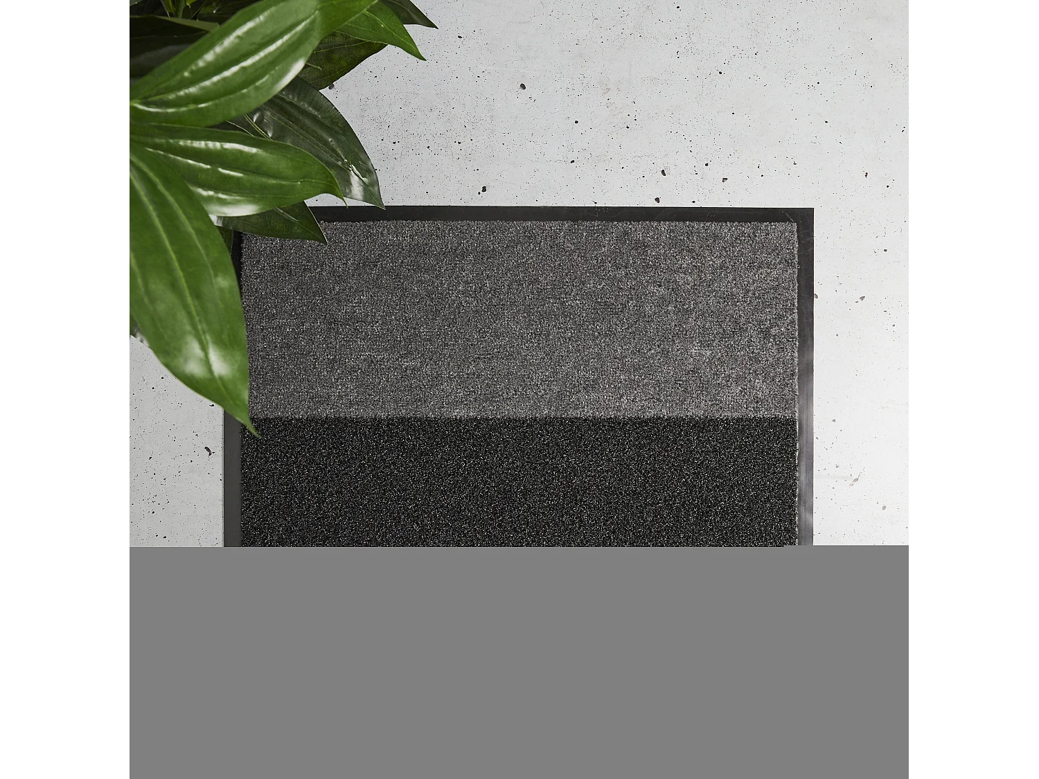 Paillasson Brossant "2 en 1" 50x70cm Noir & Gris