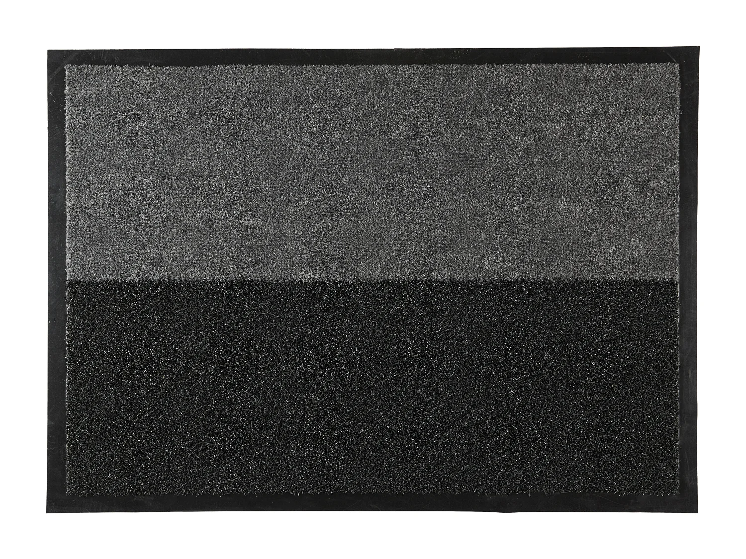 Paillasson Brossant "2 en 1" 50x70cm Noir & Gris