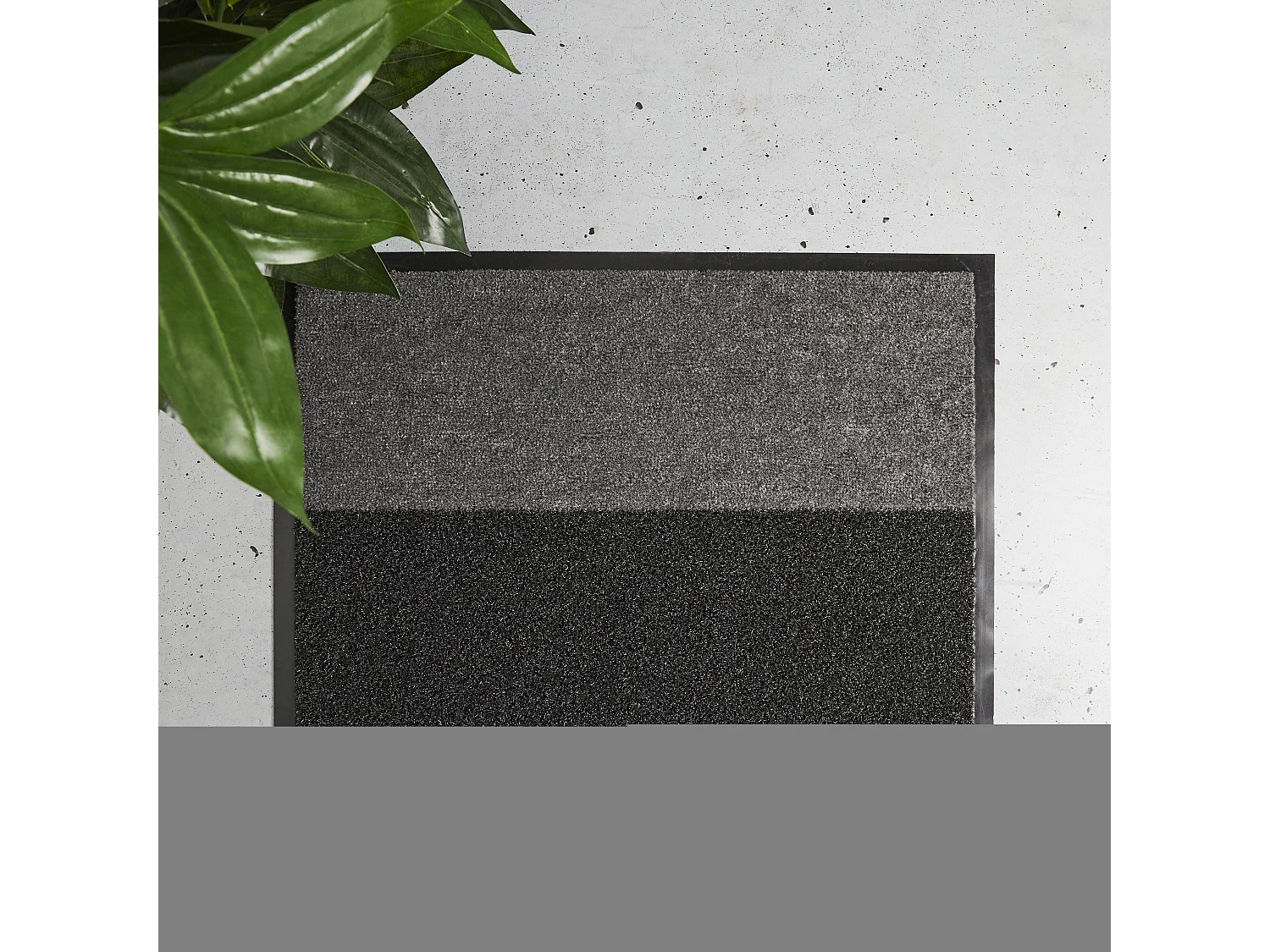 Paillasson Brossant "2 en 1" 50x70cm Noir & Gris