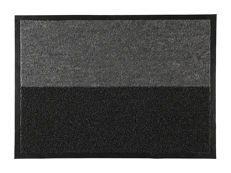 Paillasson Brossant "2 en 1" 50x70cm Noir & Gris