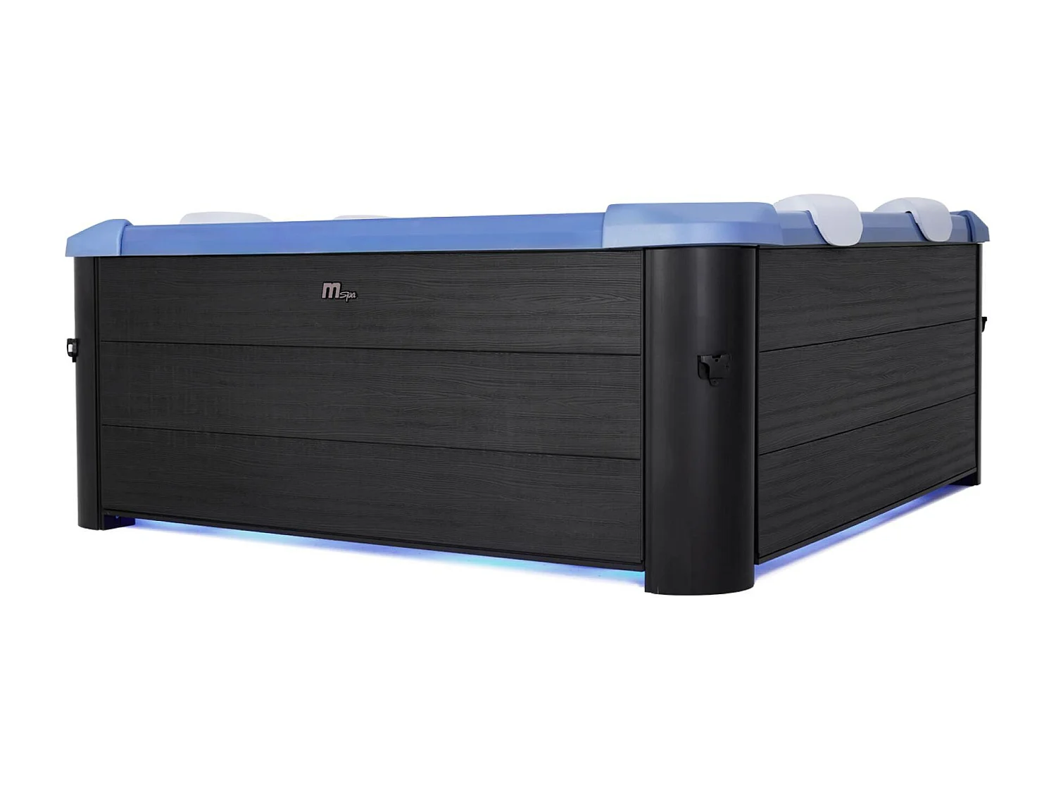 Spa rigide 6 places hydromassages. 4 coussins + 8 filtres + bâche incluse. OSLO SAPPHIRE. L 160 x P 160 x H 65 cm