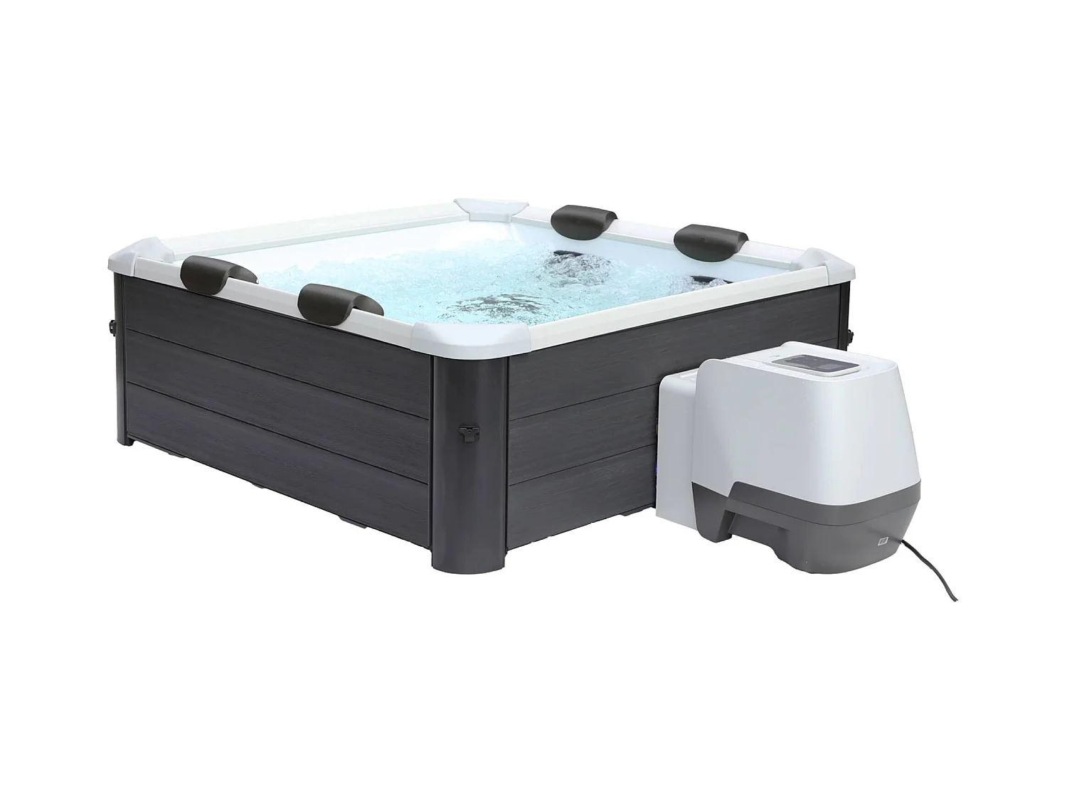Spa rigide MSPA 6 places 4 coussins hydromassages. 8 filtres et bâche incluse 160 cm x 65 cm