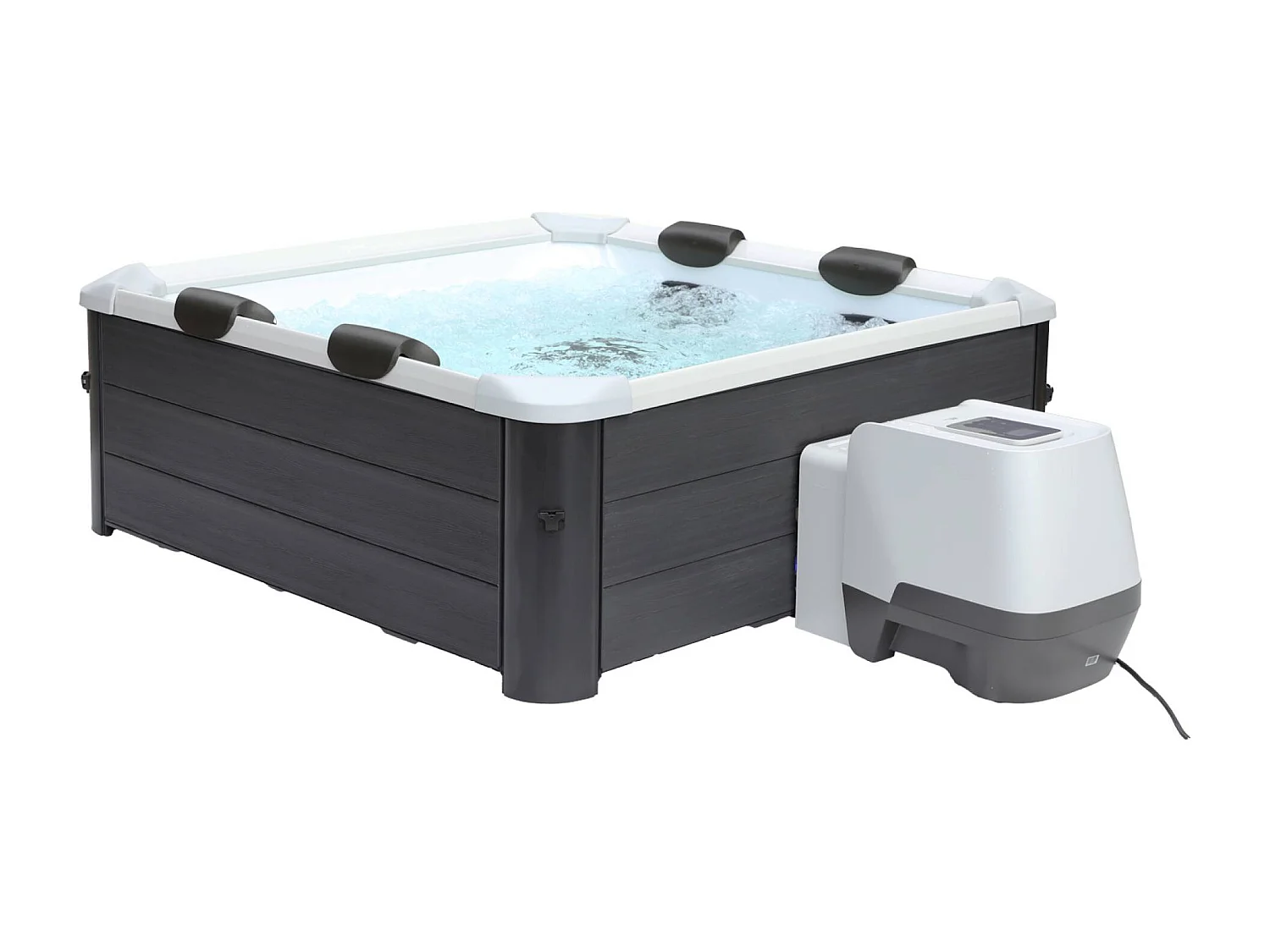 Spa rigide MSPA 6 places 4 coussins hydromassages. 8 filtres + bâche incluse 180 cm x 65 cm