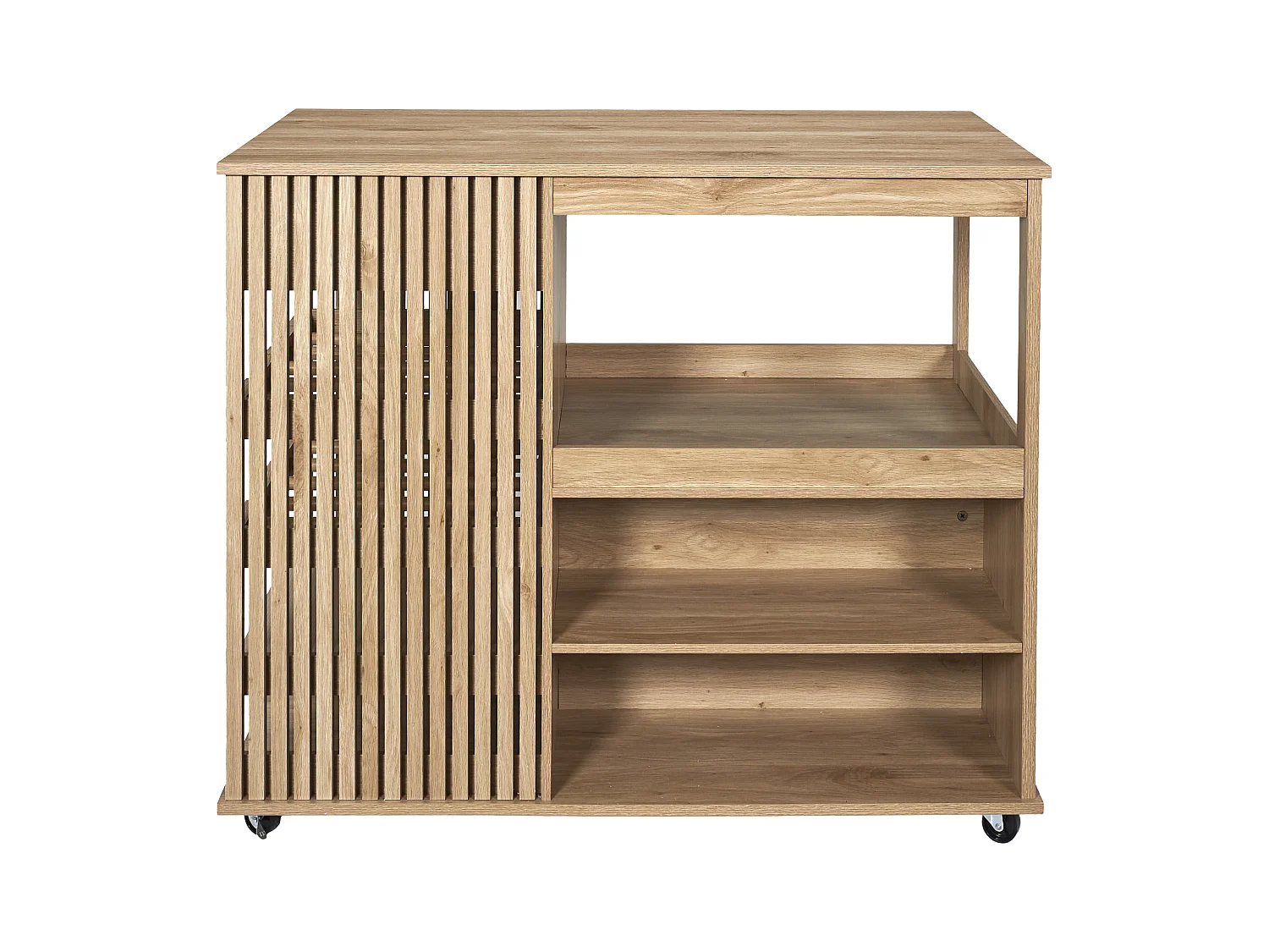 Ilot de Cuisine Design "Klaus" 105cm Marron