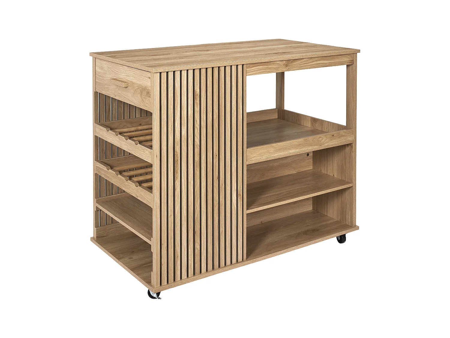 Ilot de Cuisine Design "Klaus" 105cm Marron